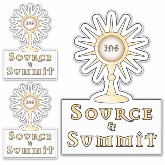 Heilige Eucharistie: Bron en Top Sticker (Voorkant)