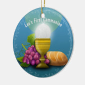 Heilige Eucharistie Geschenken Naam Doopkind Commu Keramisch Ornament (Links)