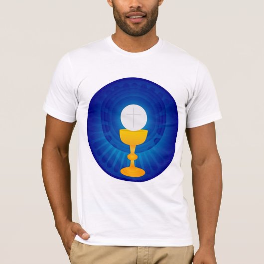Heilige Eucharistie Mannen T-shirt (Voorkant)