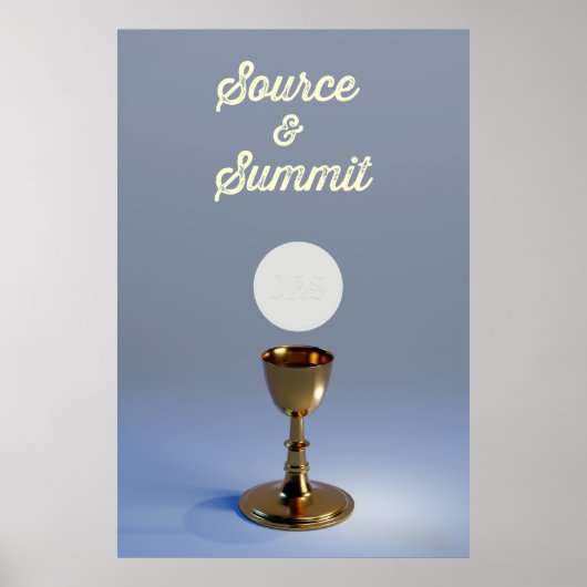 Heilige Eucharistisch Chalice en Gastheer Poster (Voorkant)
