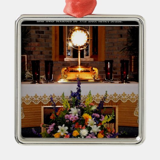 Heilige Eucharistische Heilige Communie Metalen Ornament (Voorkant)