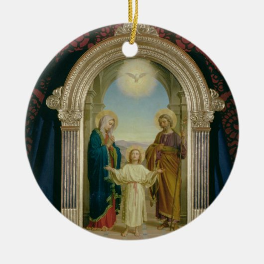 Heilige Familie, 1898 (tempera op paneel) Keramisch Ornament (Voorkant)
