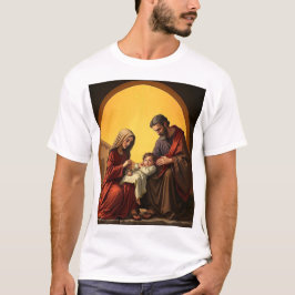 Heilige Familie Baby Jezus Maria en Jozef Mannen T T-shirt