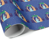 Heilige Familie Christelijke kerst kerstfeest Cadeaupapier (Rol Hoek)