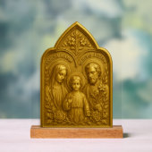 Heilige Familie Desk Shrine | Jezus Maria en Jozef Acryl Bord (Neutraal)