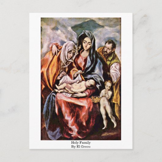 Heilige Familie door El Greco Briefkaart (Voorkant)