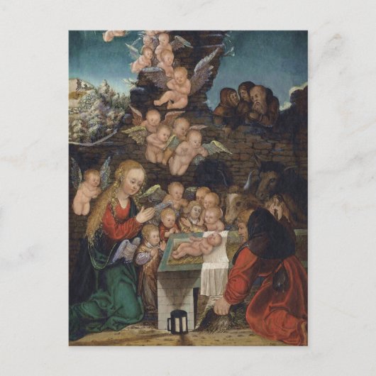Heilige Familie en Cherubs Briefkaart (Voorkant)