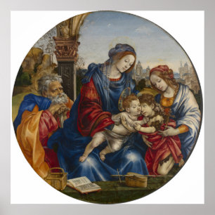 Heilige Familie - Filippino Lippi - c1490 Poster