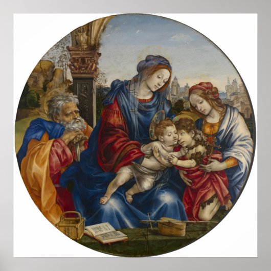 Heilige Familie - Filippino Lippi - c1490 Poster (Voorkant)