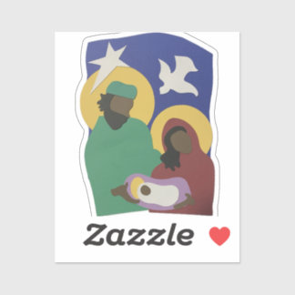 Heilige Familie Geboorte Kerst stickers