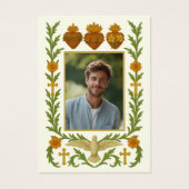 Heilige Familie Harten Begrafenis Foto Visitekaartje (Voorkant)