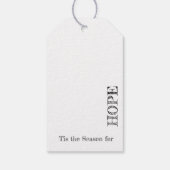 Heilige Familie in Manger, Kerstster Glow Cadeaulabel (Achterkant)