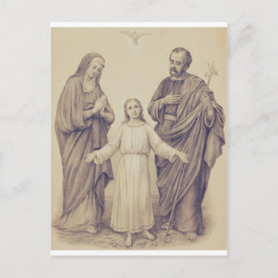 Heilige Familie Jezus, de Maagd Maria en Sint-Joze Briefkaart