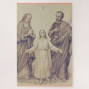 Heilige Familie Jezus, de Maagd Maria en Sint-Joze Legpuzzel