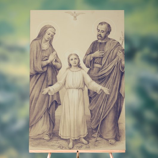 Heilige Familie Jezus, Maagd Maria en Sint Jozef Acryl Bord (Neutraal)