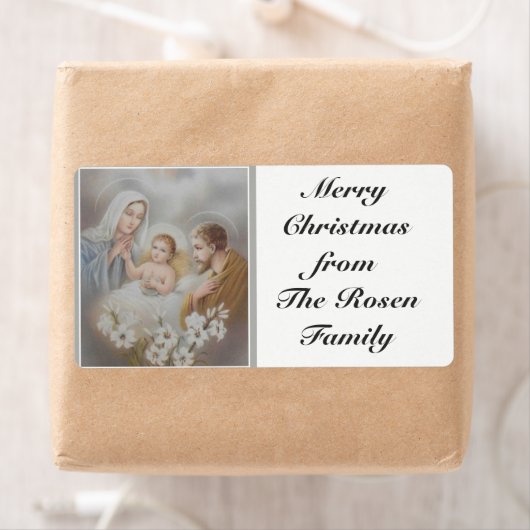 Heilige Familie Jezus Maria Jozef Kerstmis Etiket (Insitu)