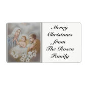 Heilige Familie Jezus Maria Jozef Kerstmis Etiket (Voorkant)