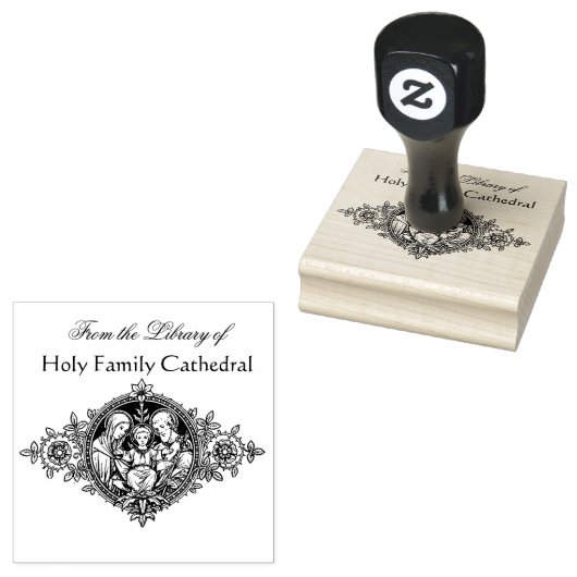 Heilige Familie Jezus Maria St. Joseph Rubberstempel (Gestempeld)