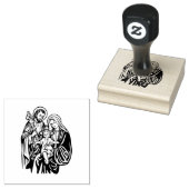 Heilige Familie Jezus Mary Joseph Katholieke Relig Rubberstempel (Gestempeld)