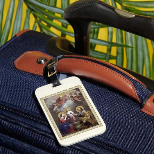 Heilige Familie Jezus Mary Joseph Religieuze Vinta Bagagelabel (Voorkant Insitu 1)