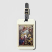 Heilige Familie Jezus Mary Joseph Religieuze Vinta Bagagelabel (Voorkant (verticaal))