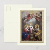 Heilige Familie Jezus Mary Joseph Religieuze Vinta Briefkaart (Voorkant / Achterkant)