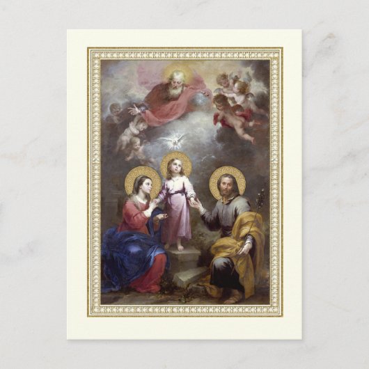 Heilige Familie Jezus Mary Joseph Religieuze Vinta Briefkaart (Voorkant)
