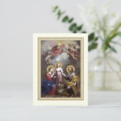 Heilige Familie Jezus Mary Joseph Religieuze Vinta Briefkaart (Staand voorkant)