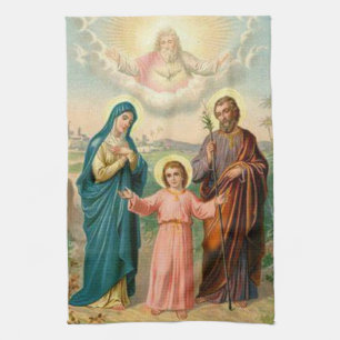 Heilige Familie Jezus Mary St. Joseph God de vader Theedoek