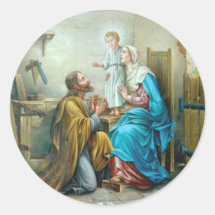 Heilige Familie Jezus Mary St. Joseph Religious Ronde Sticker