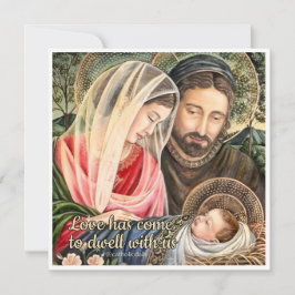 Heilige Familie Katholieke Kerst Kaart