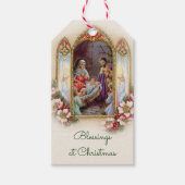 Heilige Familie Kerstmis Geboorte Jezus Maria Joze Cadeaulabel (Voorkant)