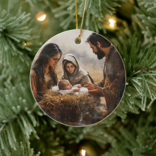 Heilige Familie Kerstmisornament Keramisch Ornament (Boom)