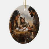 Heilige Familie Kerstmisornament Keramisch Ornament (Rechts)