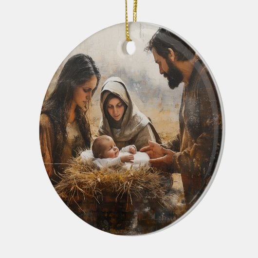 Heilige Familie Kerstmisornament Keramisch Ornament (Links)