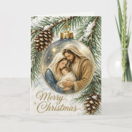 Heilige Familie Kerstversiering Katholieke Kerstmi Feestdagen Kaart