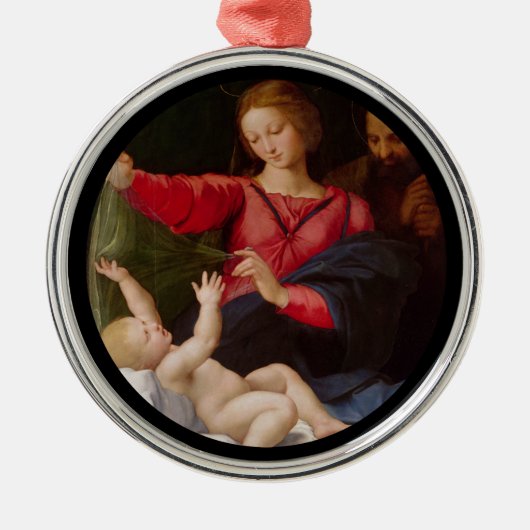 Heilige Familie Madonna van Loreto Metalen Ornament (Voorkant)