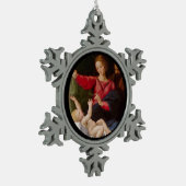 Heilige Familie Madonna van Loreto Tin Sneeuwvlok Ornament (Links)