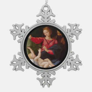 Heilige Familie Madonna van Loreto Tin Sneeuwvlok Ornament