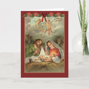 Heilige Familie Mary Joseph Baby Jesus Feestdagen Kaart