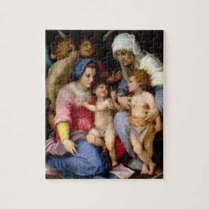 Heilige Familie met Angels, c.1515-16 (olie op het Legpuzzel