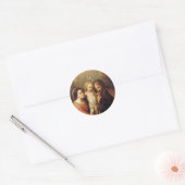 Heilige Familie met Cherubs van Gutierrez Ronde Sticker (Envelop)