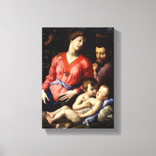 Heilige Familie met Saint John Agnolo Bronzino 154 Canvas Afdruk