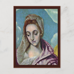 Heilige Familie met St Anne Detail door Greco El Briefkaart