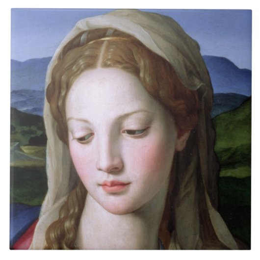 Heilige Familie met St. Anne en de baby St. John Tegeltje (Voorkant)