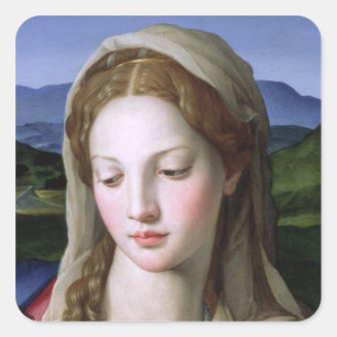 Heilige Familie met St. Anne en de baby St. John Vierkante Sticker