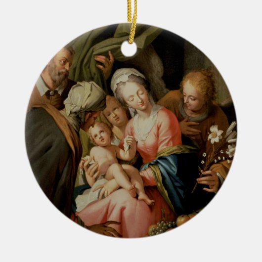 Heilige Familie met St. Anne Keramisch Ornament (Voorkant)