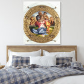 Heilige Familie met St. John (Doni Tondo), 1504-05 Canvas Afdruk (Insitu (Slaapkamer))