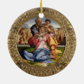 Heilige Familie met St. John (Doni Tondo), 1504-05 Keramisch Ornament (Achterkant)