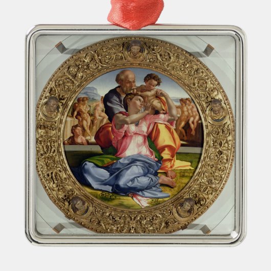 Heilige Familie met St. John (Doni Tondo), 1504-05 Metalen Ornament (Voorkant)